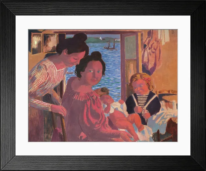 Framed Print : Mother and Child at Le Pouldu, Evening Light, 1899. Creator: Denis, Maurice (1870-1943) Framed Print : Mother and Child at Le Pouldu, Evening Light, 1899. Creator: Denis, Maurice (1870-1943)