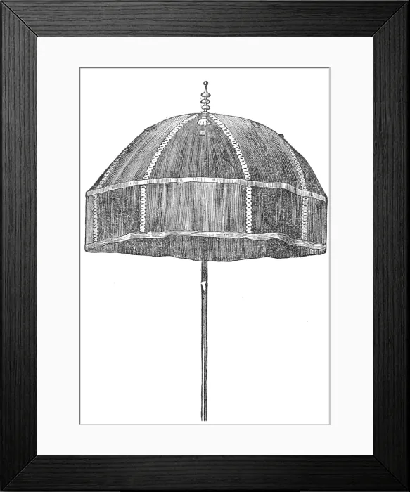 Framed Print : The King of Ashantee's State Umbrella, 1874. Creator: Unknown. The King of Ashantee's State Umbrella, 1874. Creator: Unknown Framed Print : The King of Ashantee's State Umbrella, 1874. Creator: Unknown. The King of Ashantee's State Umbrella, 1874. Creator: Unknown
