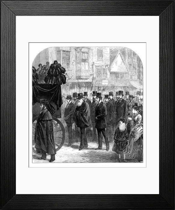 Framed Print : Dr. Livingstone's remains at Southampton: procession to the railway station, 1874. Creator: Unknown. Dr. Livingstone's remains at Southampton: procession to the railway station, 1874. Creator: Unknown Framed Print : Dr. Livingstone's remains at Southampton: procession to the railway station, 1874. Creator: Unknown. Dr. Livingstone's remains at Southampton: procession to the railway station, 1874. Creator: Unknown