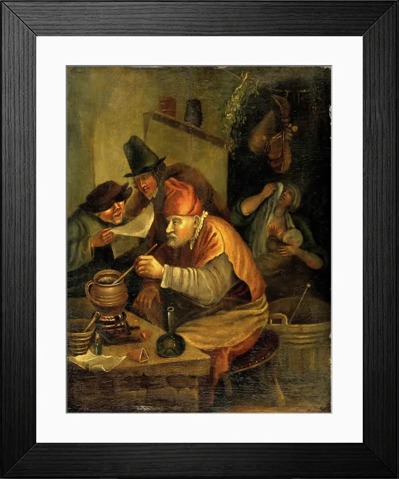 Framed Print : An alchemist, c1670s. Creator: Unknown Framed Print : An alchemist, c1670s. Creator: Unknown