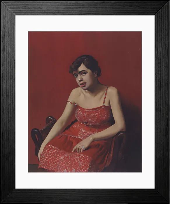 Framed Print : La Roumaine a la robe rouge (Romanian Woman in a Red Dress), 1925. Creator: Vallotton, Felix Edouard (1865-1925) Framed Print : La Roumaine a la robe rouge (Romanian Woman in a Red Dress), 1925. Creator: Vallotton, Felix Edouard (1865-1925)
