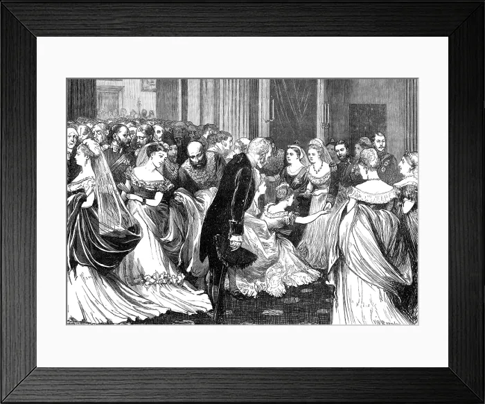 Framed Print : Presentation to the Duchess of Edinburgh at the Court, Buckingham Palace, yesterday week, 1874. Creator: Unknown Framed Print : Presentation to the Duchess of Edinburgh at the Court, Buckingham Palace, yesterday week, 1874. Creator: Unknown