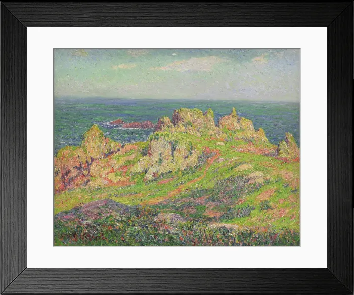 Framed Print : Cliffs, Ushant, c1891. Creator: Moret, Henry (1856-1913)