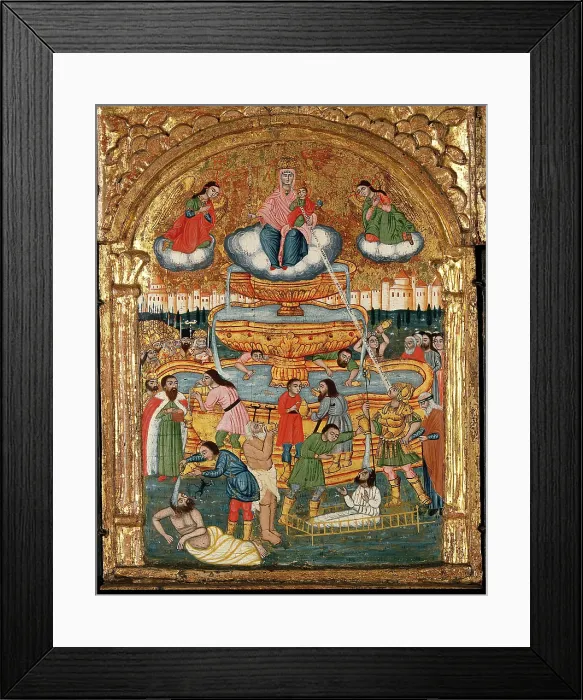 Framed Print : The fountain of life, and saints. Creator: Unknown Framed Print : The fountain of life, and saints. Creator: Unknown