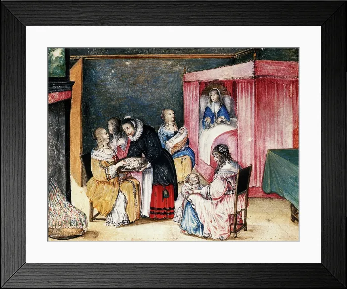 Framed Print : A kraamkamer (birth-room). Creator: Unknown Framed Print : A kraamkamer (birth-room). Creator: Unknown