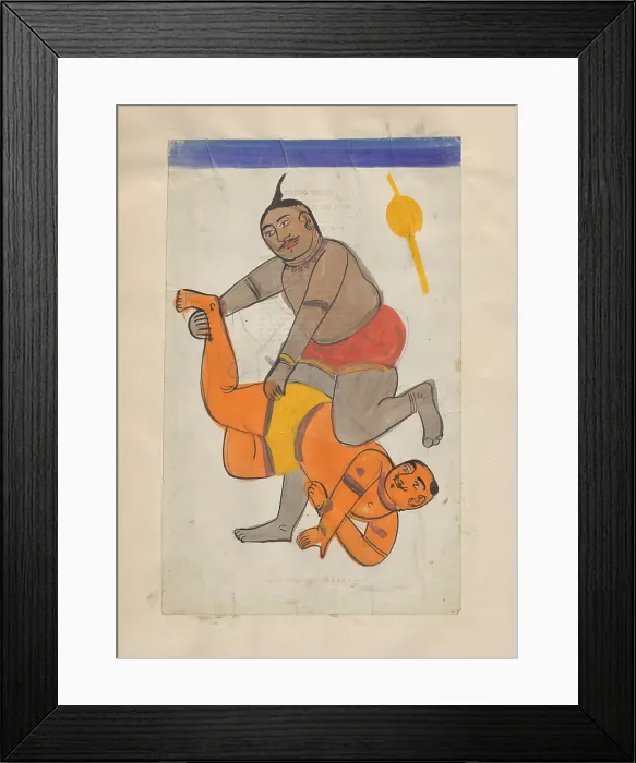 Framed Print : Wrestlers. Creator: Unknown Framed Print : Wrestlers. Creator: Unknown