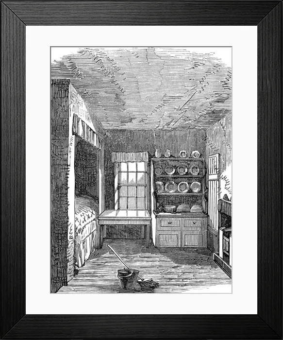 Framed Print : The room in which Livingstone was born, 1874. Creator: Unknown Framed Print : The room in which Livingstone was born, 1874. Creator: Unknown