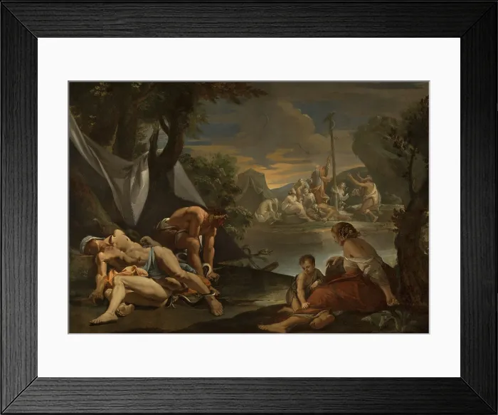 Framed Print : Moses and the Brazen Serpent. Creator: Chaperon, Nicolas (1612-1656) Framed Print : Moses and the Brazen Serpent. Creator: Chaperon, Nicolas (1612-1656)