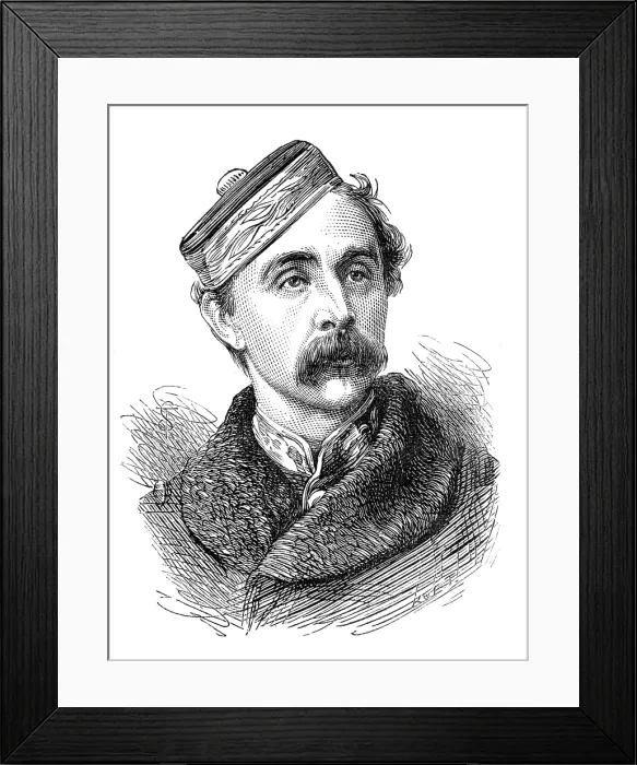 Framed Print : The late Captain Herbert W. Thompson, 2nd (Queen's) Dragoon Guards, 1874. Creator: Unknown. The late Captain Herbert W. Thompson, 2nd (Queen's) Dragoon Guards, 1874. Creator: Unknown