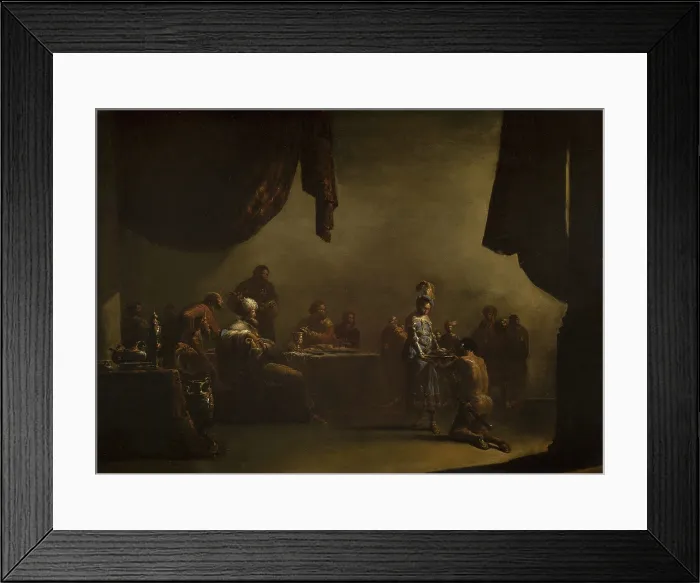Framed Print : Salome receives the Head of John the Baptist, 1635-1640. Creator: Bramer, Leonaert (1596-1674) Framed Print : Salome receives the Head of John the Baptist, 1635-1640. Creator: Bramer, Leonaert (1596-1674)