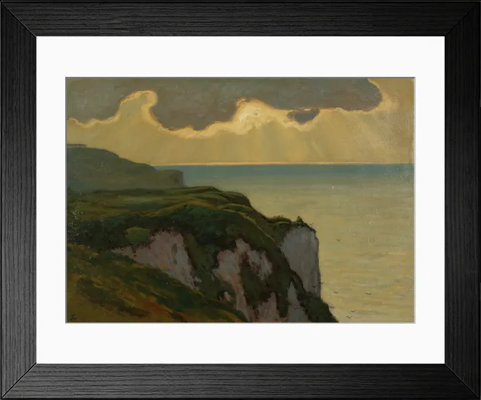 Framed Print : Varengeville. Yellow rays over the cliffs of Mordal. Creator: Auburtin, Jean Francis (1866-1930) Framed Print : Varengeville. Yellow rays over the cliffs of Mordal. Creator: Auburtin, Jean Francis (1866-1930)