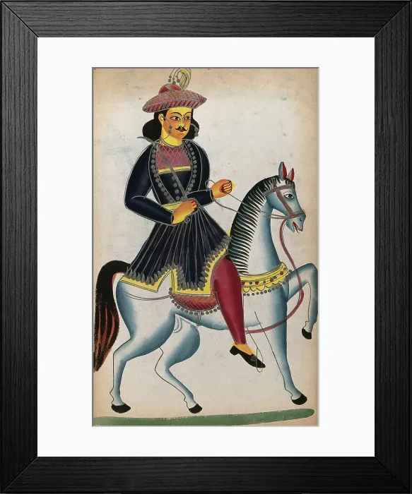 Framed Print : A nobleman on horseback. Creator: Unknown Framed Print : A nobleman on horseback. Creator: Unknown