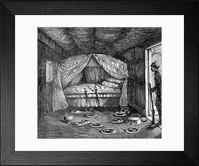 Framed Print : The King of Ashantee's bed, 1874. Creator: Unknown. The King of Ashantee's bed, 1874. Creator: Unknown Framed Print : The King of Ashantee's bed, 1874. Creator: Unknown. The King of Ashantee's bed, 1874. Creator: Unknown