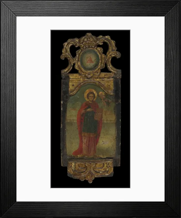 Framed Print : Saint Panteleimon. Creator: Unknown