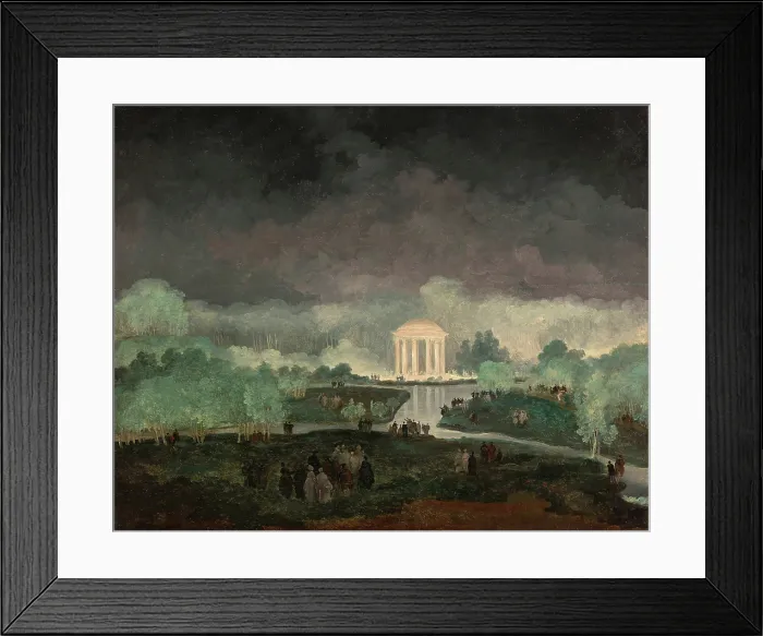 Framed Print : Fete de nuit donnee par la reine au comte du Nord au Petit Trianon, 1782-1783. Creator: Robert, Hubert (1733-1808) Framed Print : Fete de nuit donnee par la reine au comte du Nord au Petit Trianon, 1782-1783. Creator: Robert, Hubert (1733-1808)