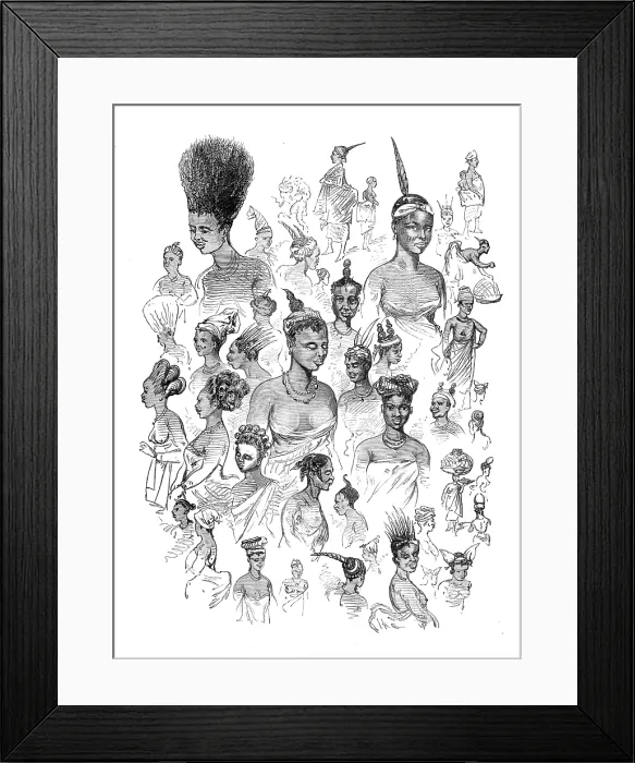 Framed Print : The Ashantee War: female fashions at Cape Coast Castle - from a sketch by our special artist, 1874. Creator: Unknown Framed Print : The Ashantee War: female fashions at Cape Coast Castle - from a sketch by our special artist, 1874. Creator: Unknown