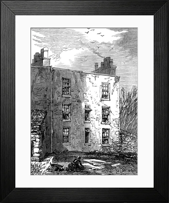 Framed Print : The house in which Livingstone was born, 1874. Creator: Unknown Framed Print : The house in which Livingstone was born, 1874. Creator: Unknown