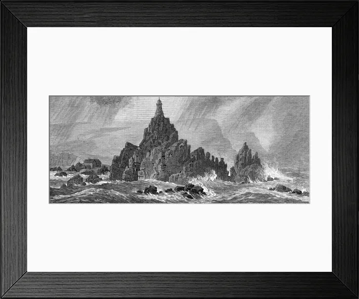 Framed Print : New lighthouse, Corbiere Rocks, Jersey, 1874. Creator: Unknown Framed Print : New lighthouse, Corbiere Rocks, Jersey, 1874. Creator: Unknown