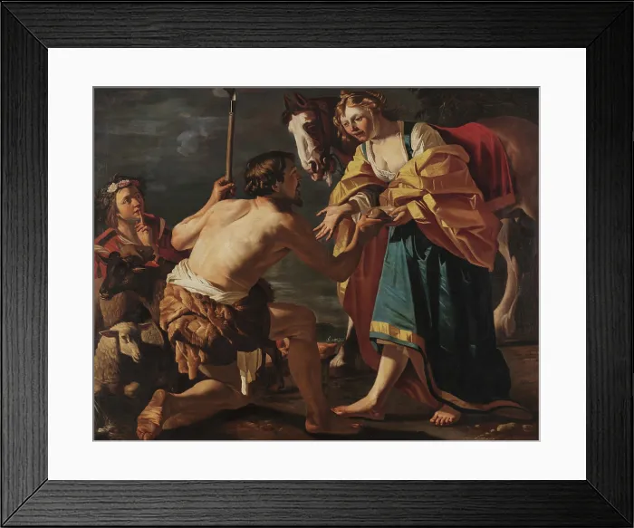 Framed Print : Granida and Daifilo. Creator: Baburen, Dirck (Theodor), van (1595-1624) Framed Print : Granida and Daifilo. Creator: Baburen, Dirck (Theodor), van (1595-1624)