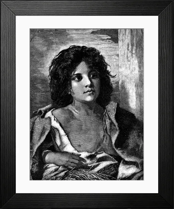 Framed Print : A Gipsy, by Richter, 1874. Creator: Unknown Framed Print : A Gipsy, by Richter, 1874. Creator: Unknown