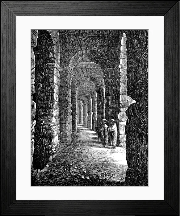 Framed Print : Interior of the Coliseum at El Djem, near Tunis, 1874. Creator: Unknown Framed Print : Interior of the Coliseum at El Djem, near Tunis, 1874. Creator: Unknown