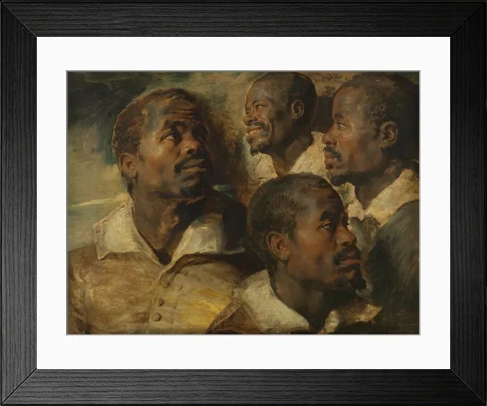 Framed Print : Four Studies of a Head of a Moor, 1640. Creator: Rubens, Pieter Paul (1577-1640) Framed Print : Four Studies of a Head of a Moor, 1640. Creator: Rubens, Pieter Paul (1577-1640)