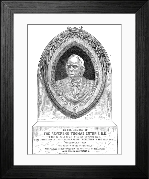 Framed Print : Monument of the Rev. Thomas Guthrie, D.D. 1874. Creator: Unknown Framed Print : Monument of the Rev. Thomas Guthrie, D.D. 1874. Creator: Unknown