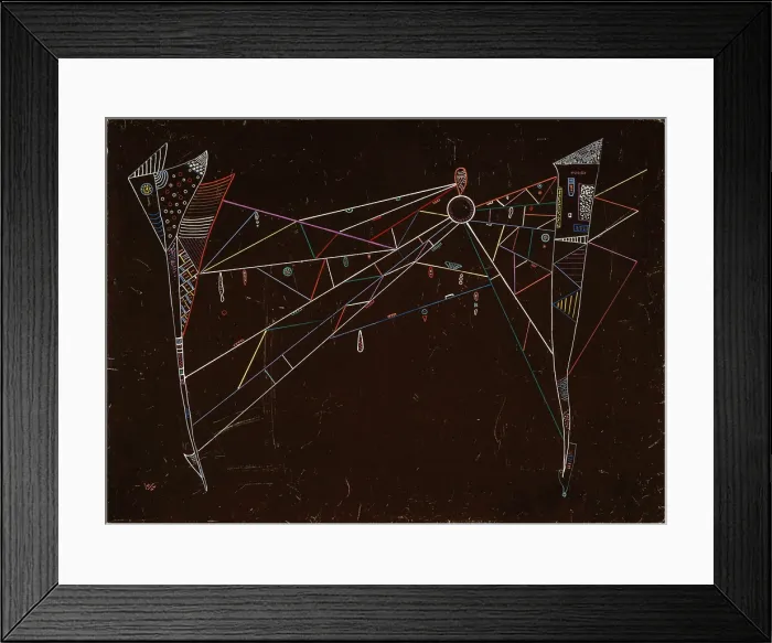 Framed Print : The Net (Das Netz), 1942. Creator: Kandinsky, Wassily Vasilyevich (1866-1944)
