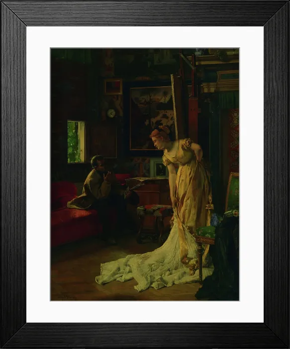 Framed Print : The studio, 1869. Creator: Stevens, Alfred (1823-1906) Framed Print : The studio, 1869. Creator: Stevens, Alfred (1823-1906)