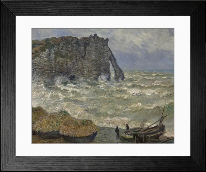 Framed Print : Rough Sea at Etretat, 1883. Creator: Monet, Claude (1840-1926) Framed Print : Rough Sea at Etretat, 1883. Creator: Monet, Claude (1840-1926)