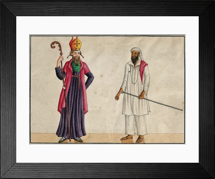 Framed Print : A bishop and a teacher from the Malabar Coast, India. Creator: Unknown Framed Print : A bishop and a teacher from the Malabar Coast, India. Creator: Unknown
