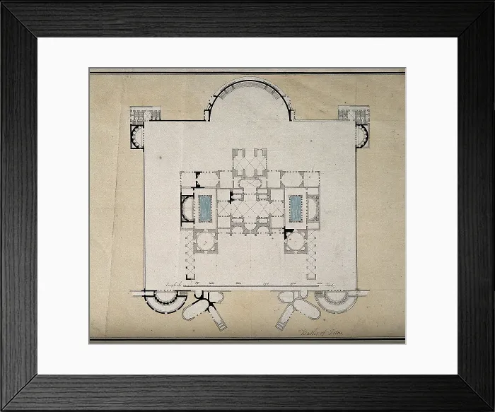 Framed Print : Baths of Titus, Rome: floor plan. Creator: Unknown Framed Print : Baths of Titus, Rome: floor plan. Creator: Unknown