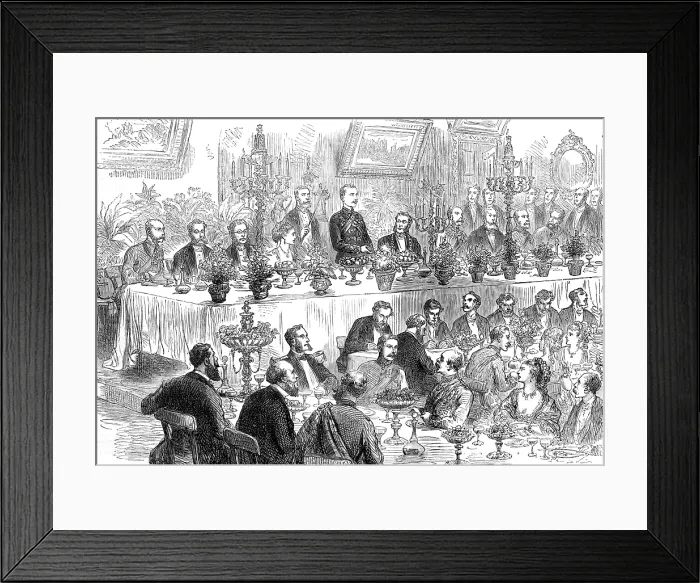 Framed Print : Banquet to Sir Garnet Wolseley at Portsmouth, 1874. Creator: Unknown Framed Print : Banquet to Sir Garnet Wolseley at Portsmouth, 1874. Creator: Unknown
