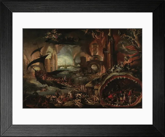 Framed Print : Aeneas and the Sibyl in the Underworld, Early 17th century. Creator: Swanenburgh, Jacob Isaacszoon van (1571-1638) Framed Print : Aeneas and the Sibyl in the Underworld, Early 17th century. Creator: Swanenburgh, Jacob Isaacszoon van (1571-1638)