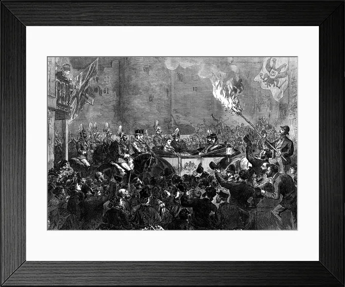 Framed Print : Arrival of the Emperor of Russia at Windsor, 1874. Creator: Unknown Framed Print : Arrival of the Emperor of Russia at Windsor, 1874. Creator: Unknown