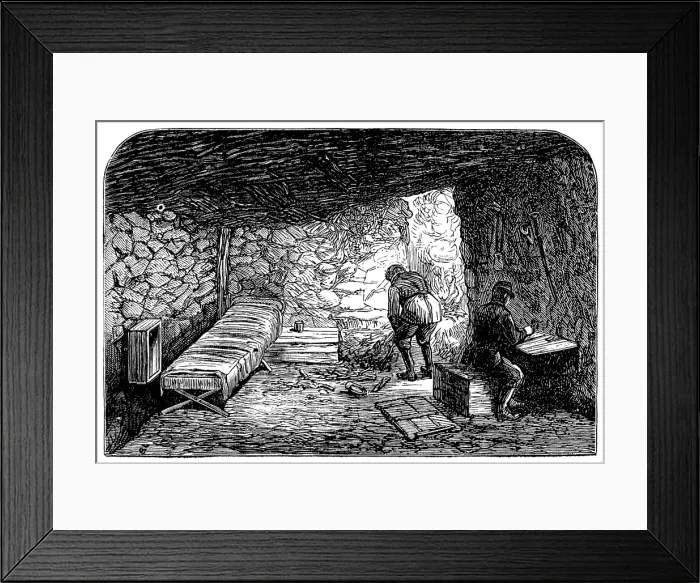 Framed Print : The Civil War in Spain: casemate in the battery of San Lorenzo, 1874. Creator: Unknown Framed Print : The Civil War in Spain: casemate in the battery of San Lorenzo, 1874. Creator: Unknown