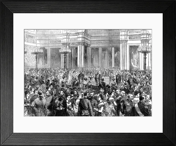 Framed Print : State Ball at Buckingham Palace in honour of the Emperor of Russia, 1874. Creator: Unknown Framed Print : State Ball at Buckingham Palace in honour of the Emperor of Russia, 1874. Creator: Unknown