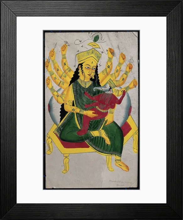 Framed Print : Parvati enthroned nursing Ganesha. Creator: Unknown Framed Print : Parvati enthroned nursing Ganesha. Creator: Unknown