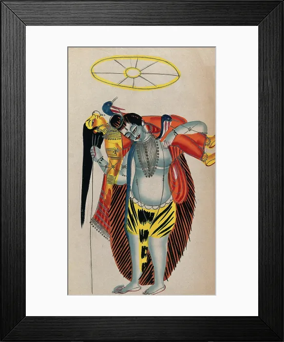 Framed Print : Shiva carrying his wife in her Sakti form. Creator: Unknown Framed Print : Shiva carrying his wife in her Sakti form. Creator: Unknown