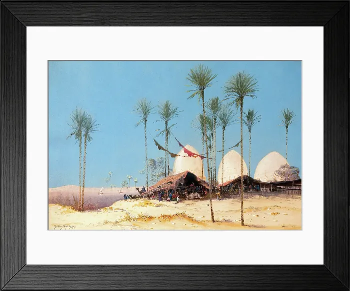 Framed Print : An encampment on the Nile, 1917. Creator: Dudley Hardy Framed Print : An encampment on the Nile, 1917. Creator: Dudley Hardy