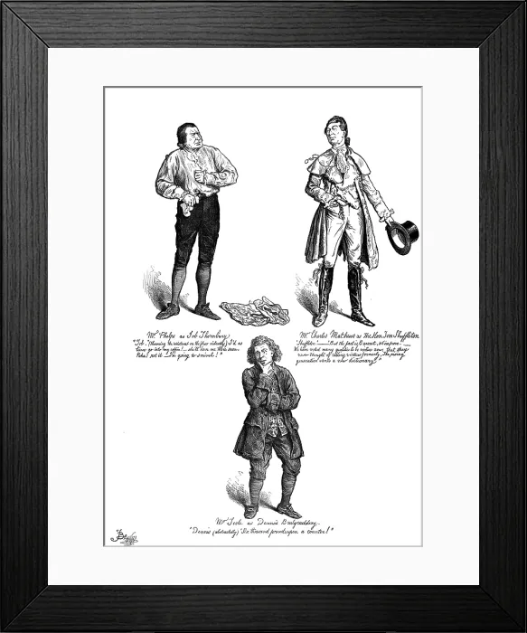 Framed Print : Messrs. Phelps, Mathews, and Toole in John Bull, at the Gaiety Theatre, 1874. Creator: Unknown Framed Print : Messrs. Phelps, Mathews, and Toole in John Bull, at the Gaiety Theatre, 1874. Creator: Unknown