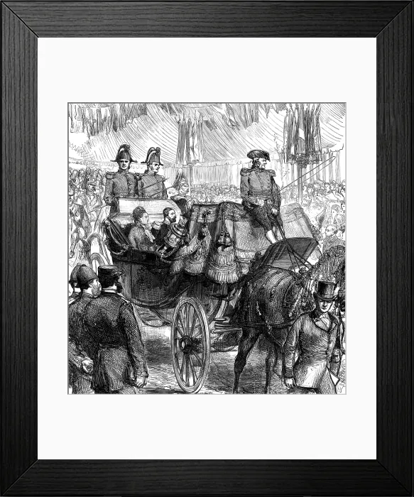Framed Print : The Duke and Duchess of Edinburgh opening the Chelsea Thames Embankment, 1874. Creator: Unknown Framed Print : The Duke and Duchess of Edinburgh opening the Chelsea Thames Embankment, 1874. Creator: Unknown