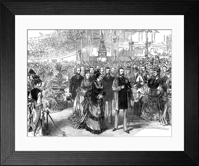 Framed Print : The Emperor of Russia at the Crystal Palace: the royal party passing up the Nave, 1874. Creator: Unknown Framed Print : The Emperor of Russia at the Crystal Palace: the royal party passing up the Nave, 1874. Creator: Unknown