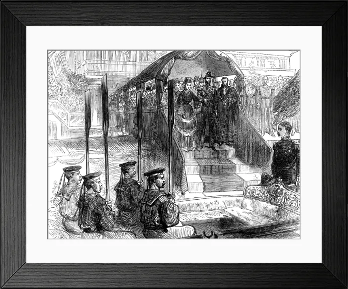 Framed Print : Embarkation of the Emperor of Russia at Gravesend, 1874. Creator: Unknown Framed Print : Embarkation of the Emperor of Russia at Gravesend, 1874. Creator: Unknown