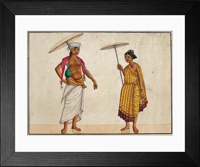 Framed Print : Brahman merchant couple. Creator: Unknown Framed Print : Brahman merchant couple. Creator: Unknown