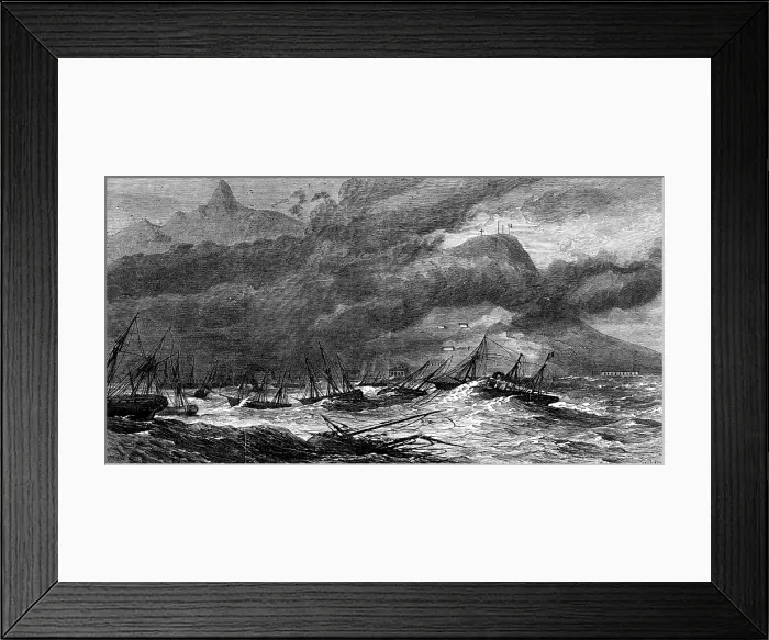 Framed Print : Hurricane at the Isle of Mauritius, 1874. Creator: Unknown