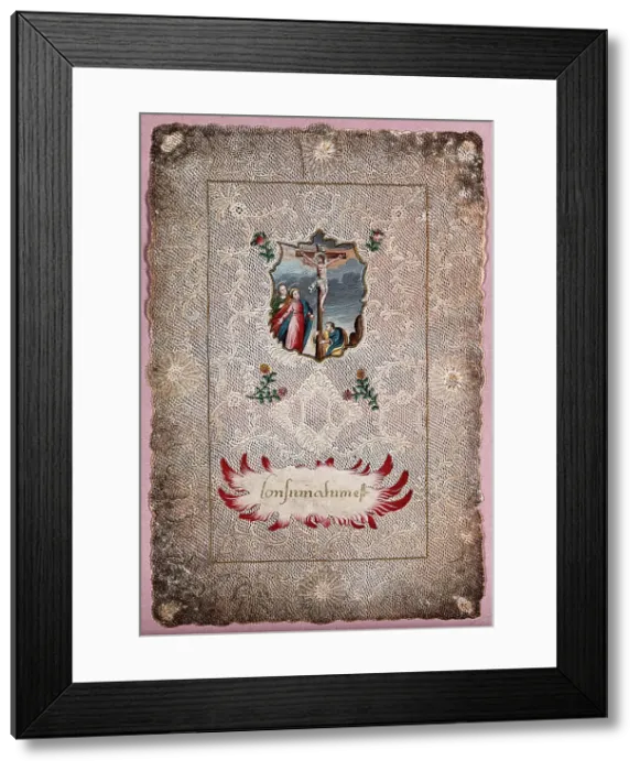 Framed Print : The three holy women before the crucified Christ. Creator: Unknown Framed Print : The three holy women before the crucified Christ. Creator: Unknown