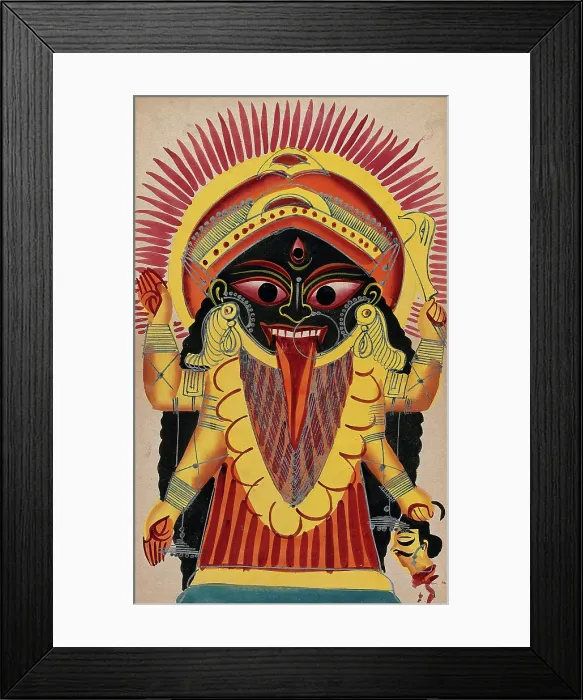Framed Print : Kali holding a demon's head. Creator: Unknown. Kali holding a demon's head. Creator: Unknown Framed Print : Kali holding a demon's head. Creator: Unknown. Kali holding a demon's head. Creator: Unknown