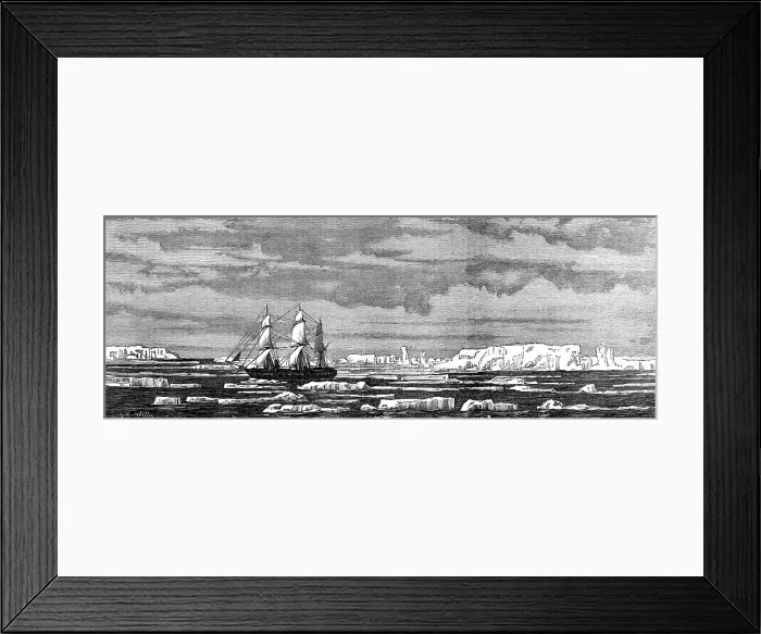 Framed Print : H.M.S. Challenger among icebergs, 1874. Creator: Unknown Framed Print : H.M.S. Challenger among icebergs, 1874. Creator: Unknown