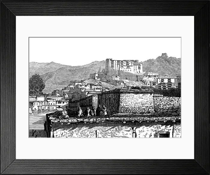 Framed Print : The Mission to Yarkund and Kashgar: Bazaar at Leh, Middle Thibet, 1874. Creator: Unknown Framed Print : The Mission to Yarkund and Kashgar: Bazaar at Leh, Middle Thibet, 1874. Creator: Unknown